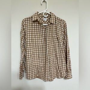 J.Crew - Small Brown/Tan, White Flannel